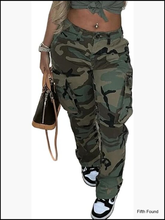 Pants - Plus Size High Waist Cargo Jogger Pants Slim Fit Active Sweatpants